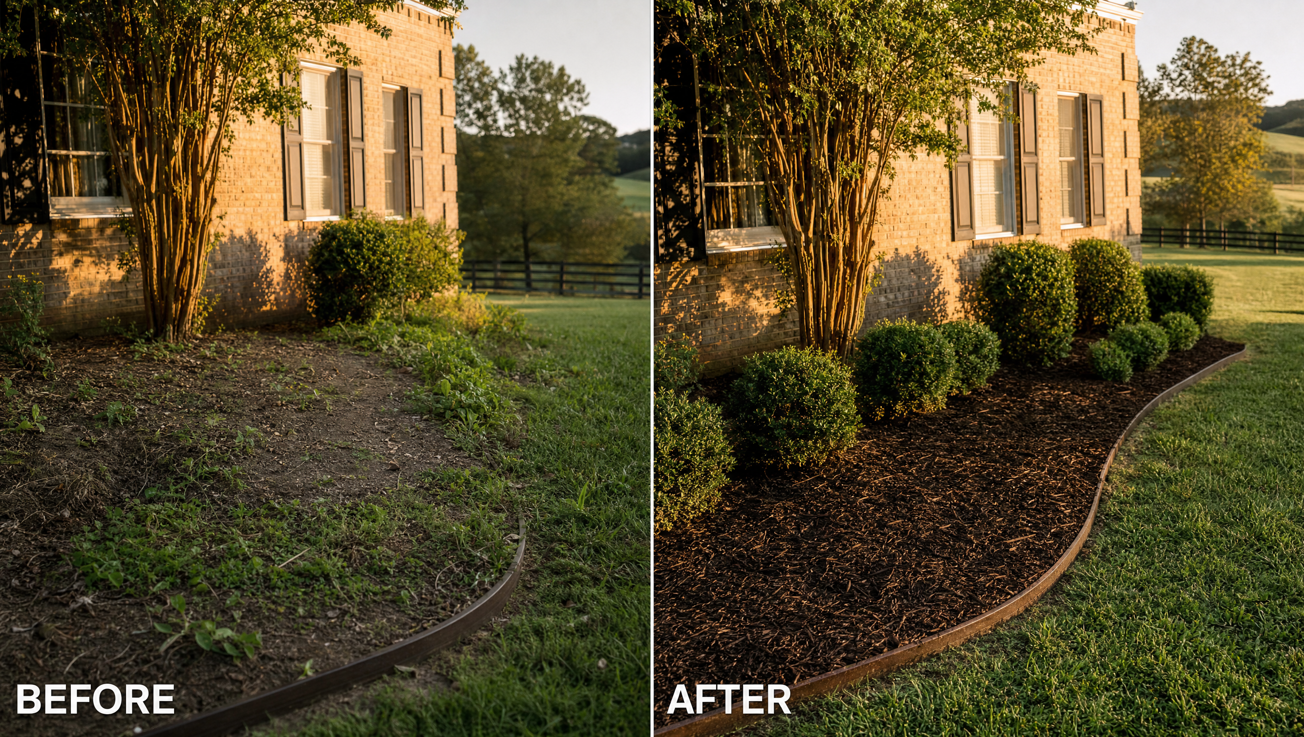 Before & After — Mulching