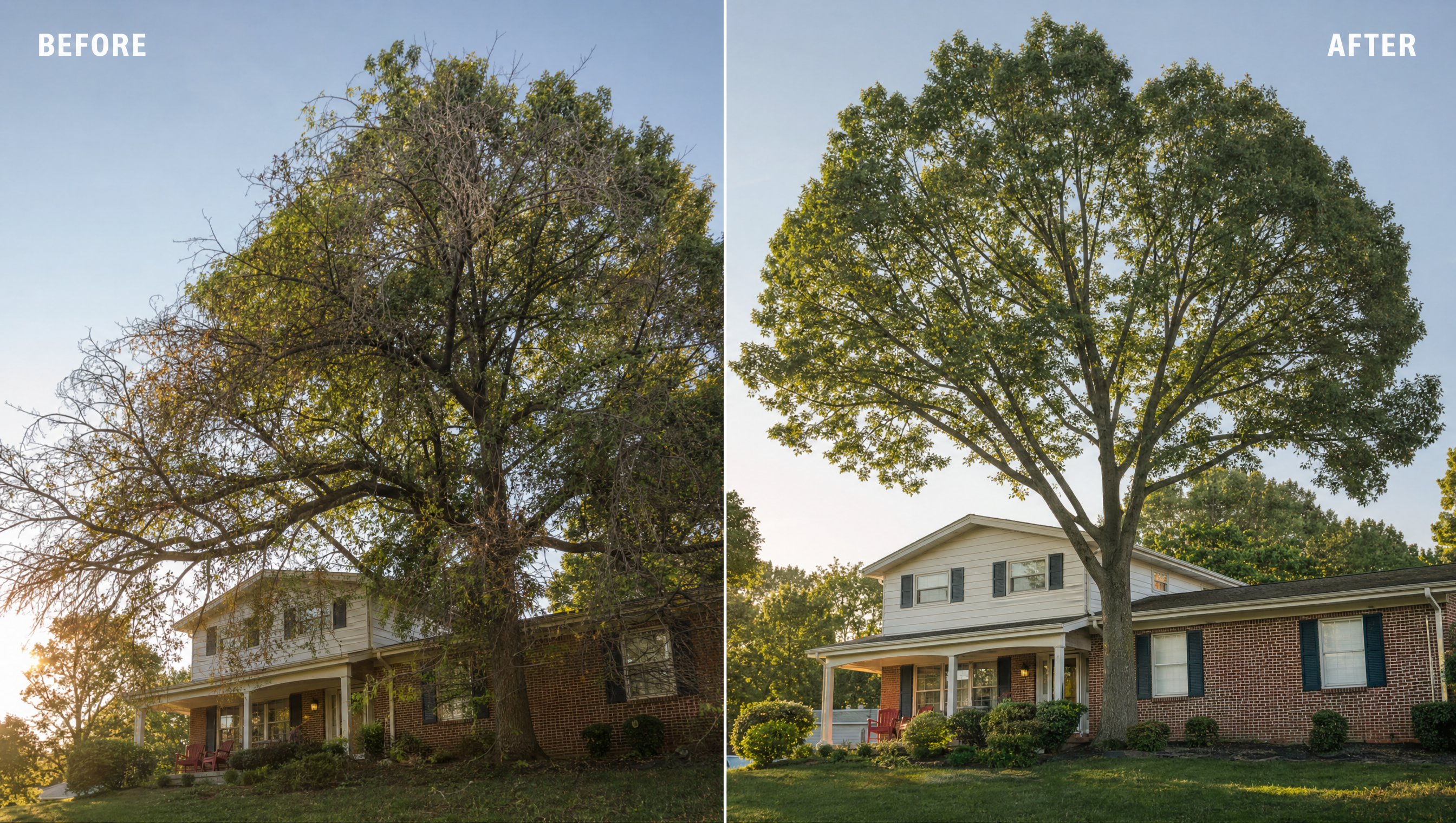 Before & After — Tree Trimming