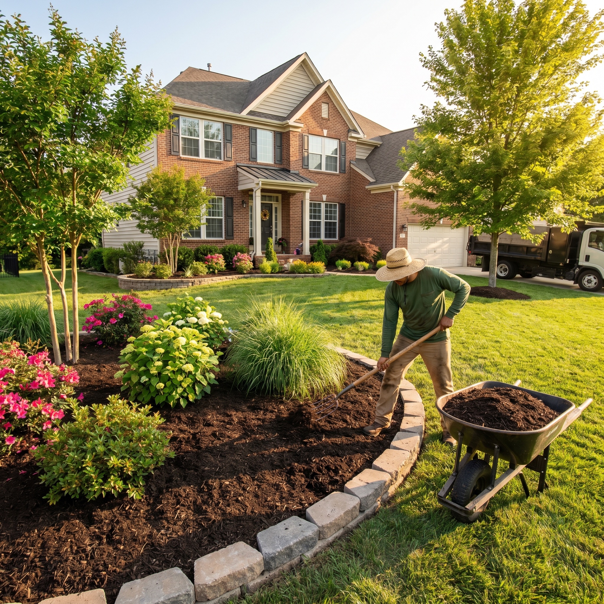 Professional landscaping and mulching service in Virginia
